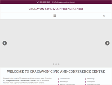 Tablet Screenshot of craigavonciviccentre.com